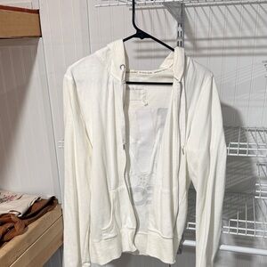 Victoria's Secret White Zip-Up Hoodie